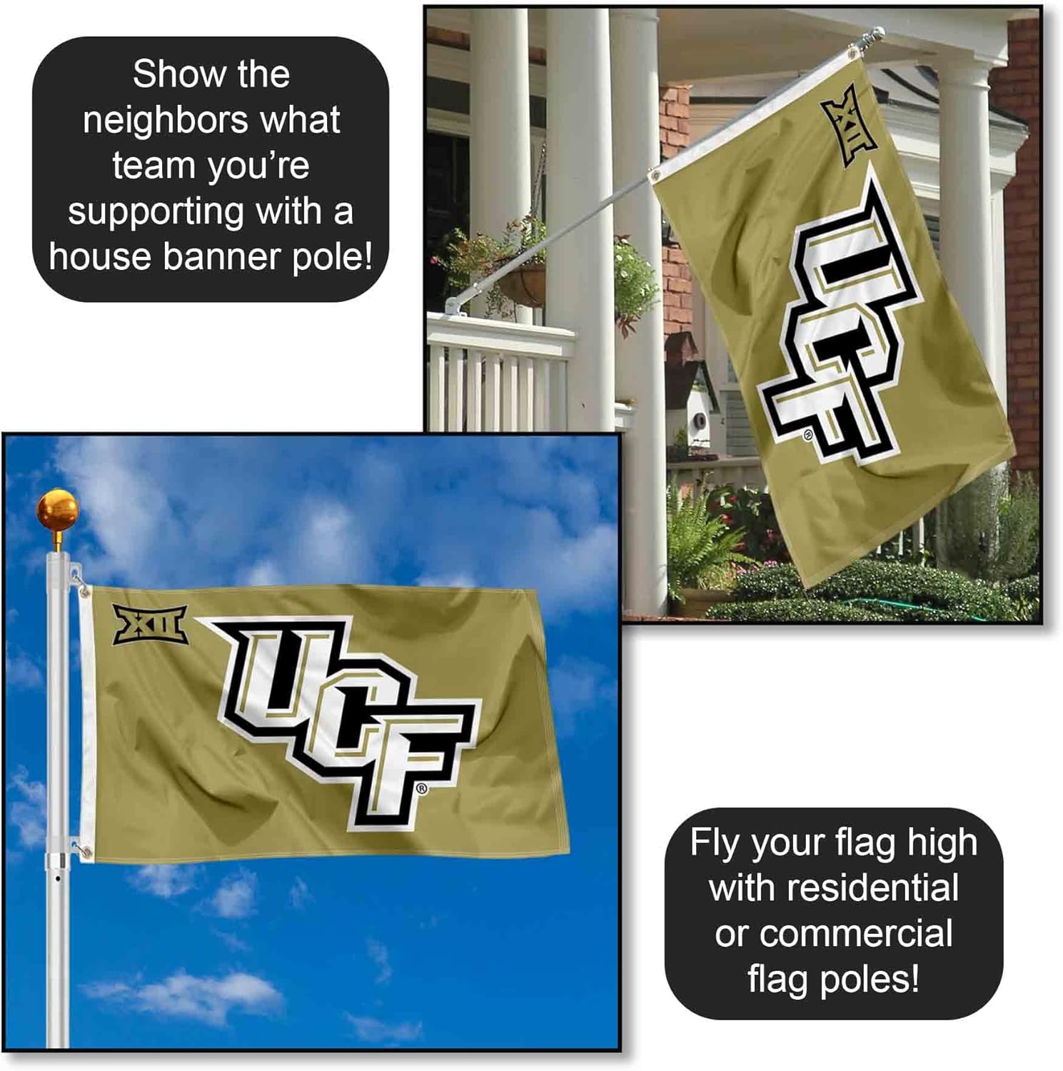 Central Florida Knights Big 12 Conference Large Grommet Banner Flag