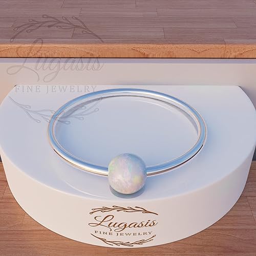 Vista 54 de 14k Gold Filled White Opal Nose Ring - 20 Gauge Cartilage Earring with 8-9mm Hoop Diameter - Perfect Piercing Jewelry for Women and Men