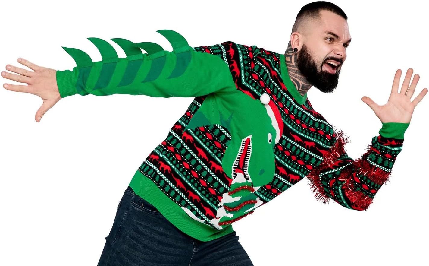 Unisex Men Ugly Christmas Sweater Pullover Knitted Funny Xmas Holiday Festive Pullover