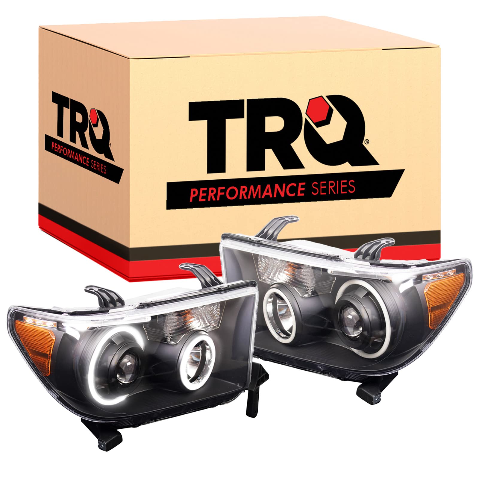 TRQ Headlight Assembly Set Driver & Passenger Side FO2502153 FO2503153 Compatible with 97-07 Ford — view 20