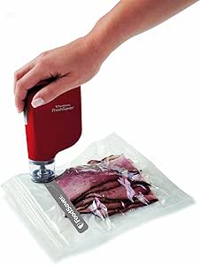 FoodSaver Vacuum Sealer FSFRSH0053 FreshSaver Handheld Sealing System, Red