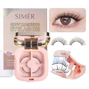 Soft Magnetic Eyelashes, Natural Look Reusable Glue-free Dual Magnets Lashes with Applicator, Lightweight Dual Magnetic Lashes Kit - Kitty