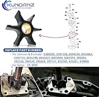 Vista 2 de 5001593 435821 395864 18-3059 Impulsor de bomba de agua para Johnson Evinrude OMC fuera de borda 65 80 85 88 90 100 105 110 112 115 120 125 130 55.1