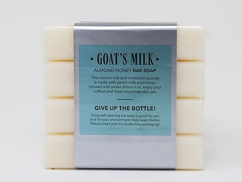 Miniatura 5 de Olivia Care Jabón orgánico de leche de cabra en barra, paquete de 4 barras de 5 onzas, hechas en los Estados Unidos (miel de almendra)