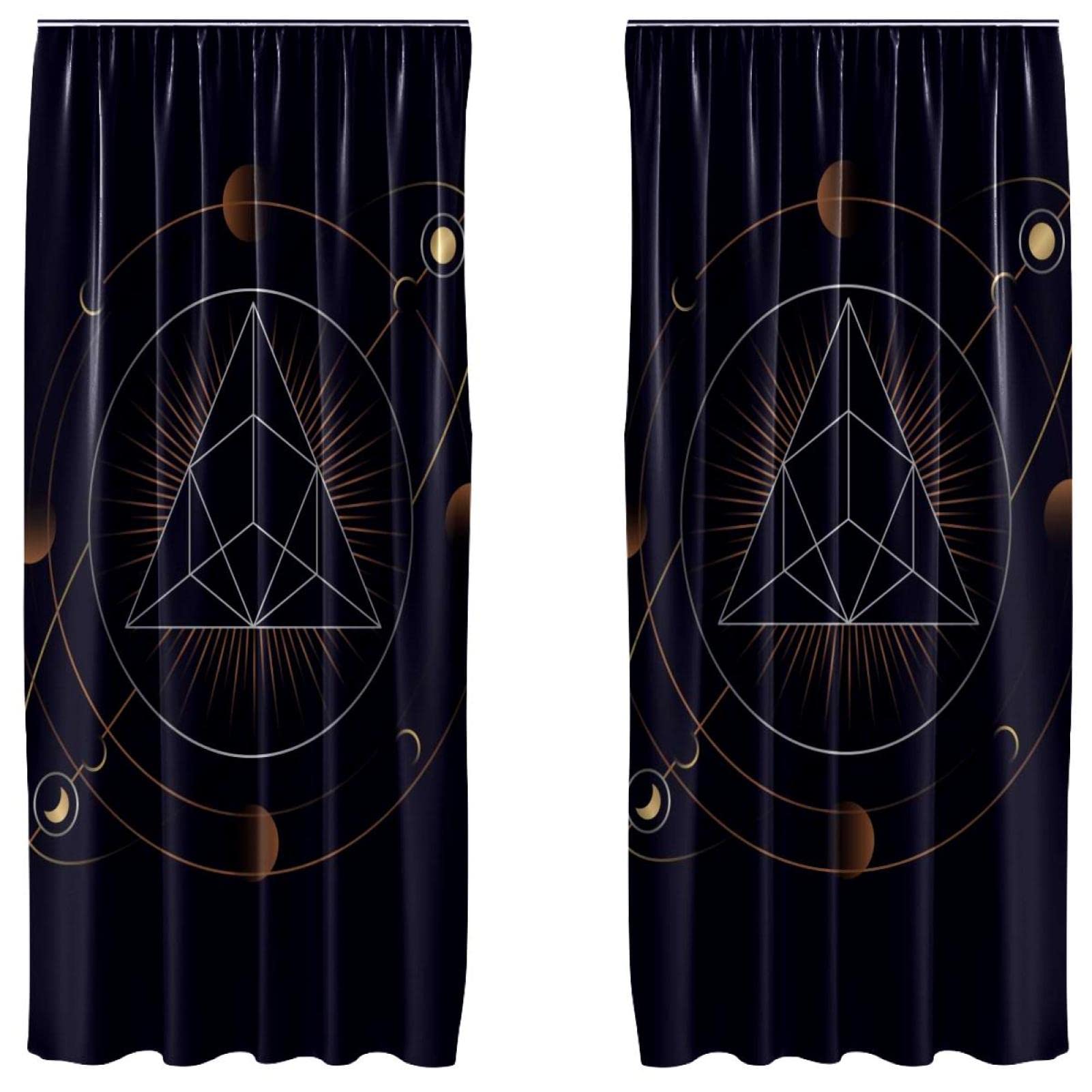 Rideau occultant pyramidal 140 x 213 cm pour salon design et cosy