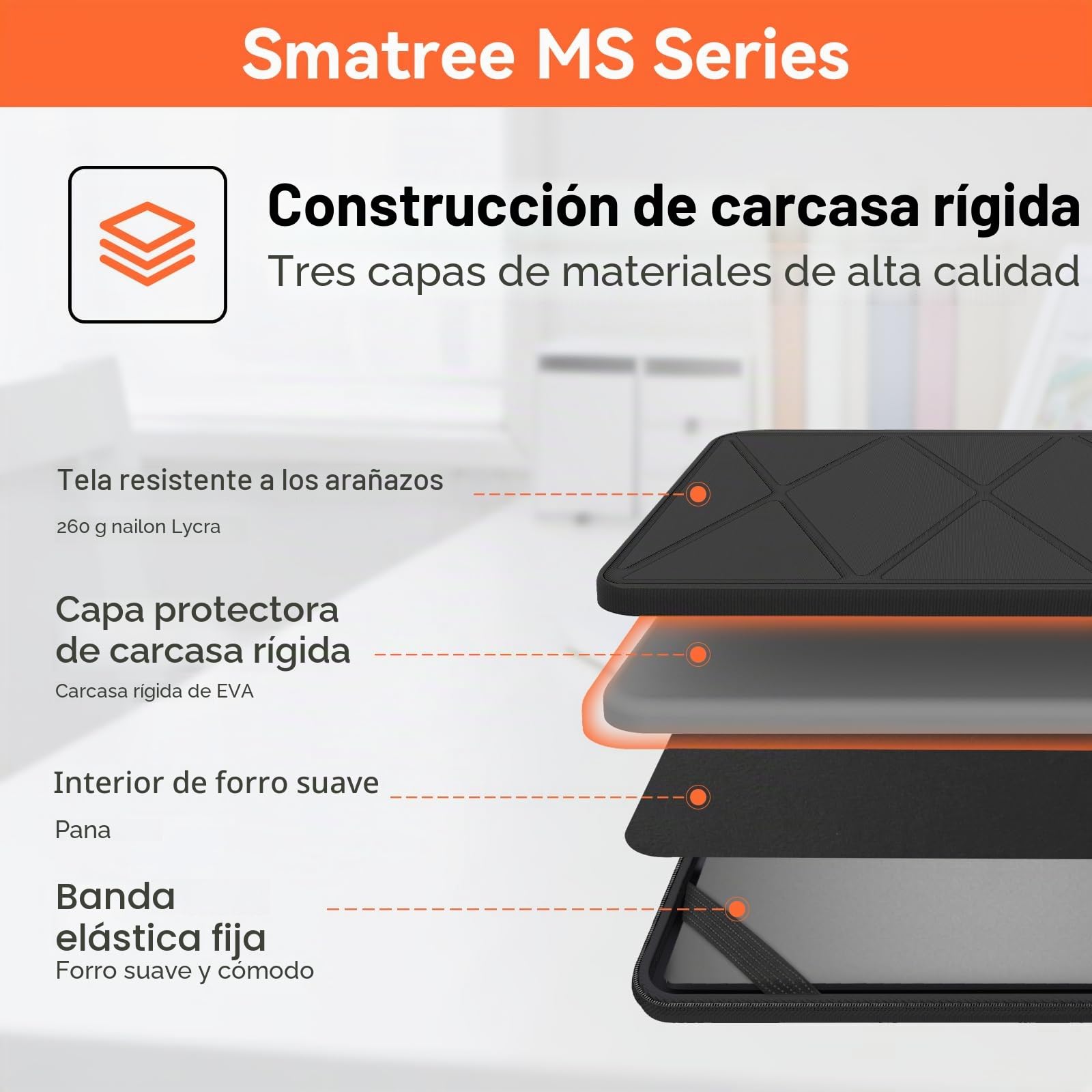 Smatree Funda rígida de EVA para portátil MS89T con Soporte Compatible para 16 Pulgadas Samsung Galaxy Book5/4/3 Pro,Samsung GalaxyBook4/5/3 Pro 360,Galaxy Book4 Edge/Book4 Ultra/Book3 Ultra Funda