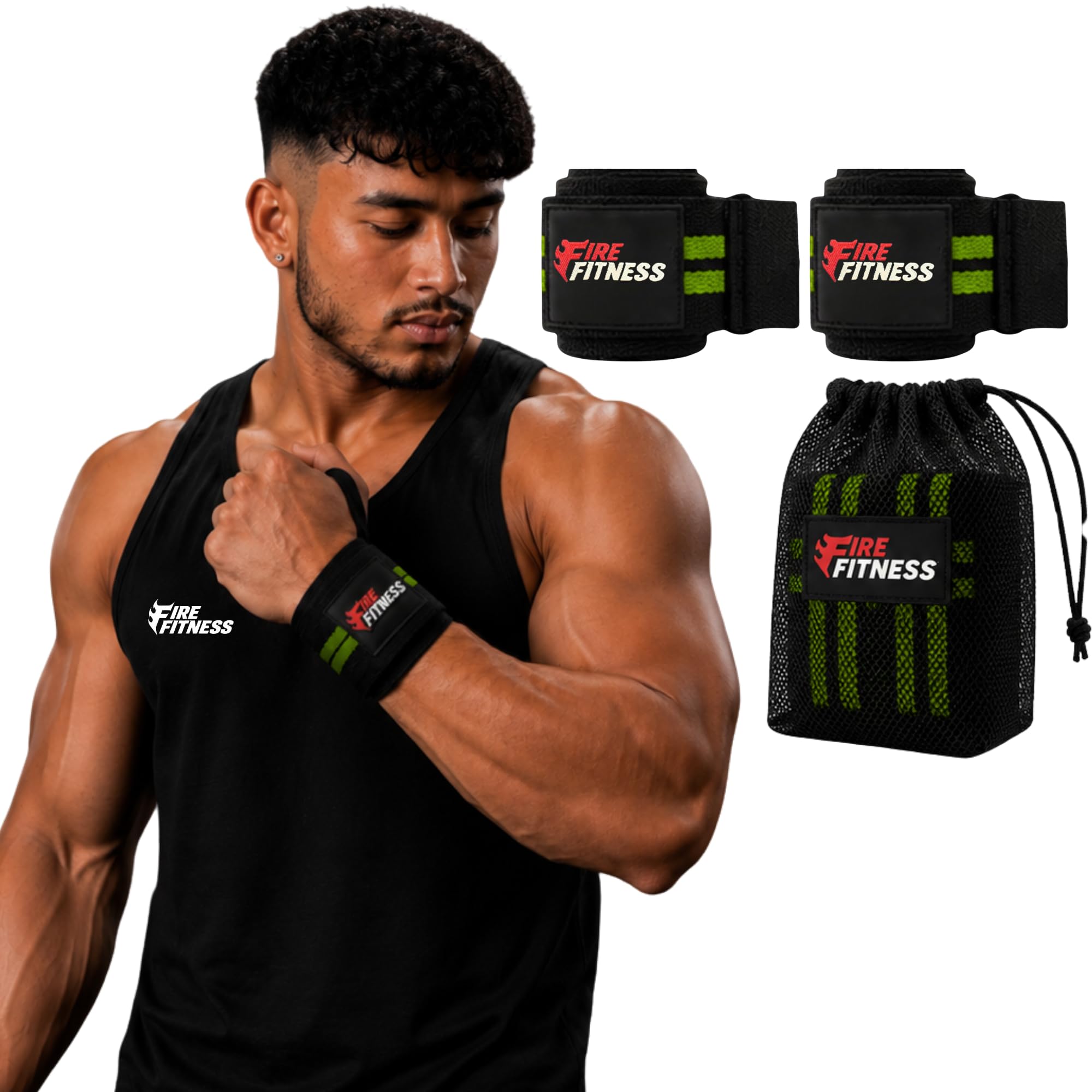 Weight Lifting Wrist Wraps, Heavy Duty Wrist Support for Gym, Adjustable Wrist Strap for Strength Training, Bench Press, Deadlift, Fitness Accessories-image-18