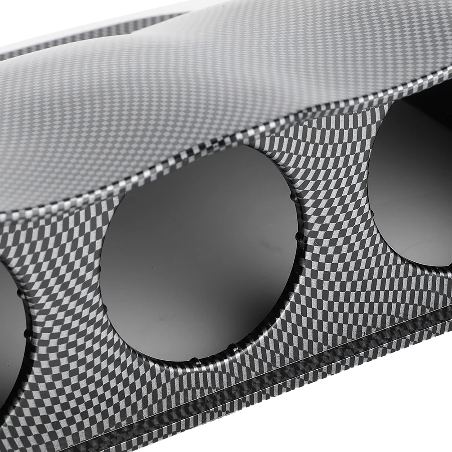 Universal 3 Hole 2in Triple Dash Gauge Pod Meter Mount Bracket Auto Accessory Applicable Car Dashboard (Carbon Fiber)