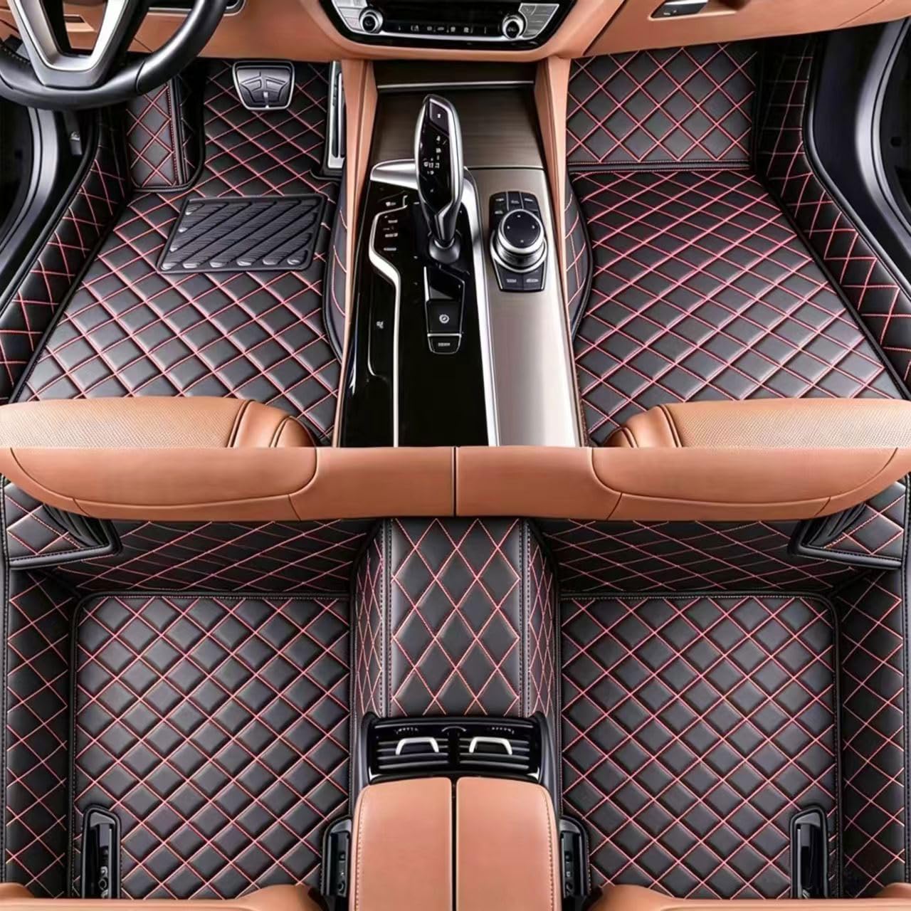 Custom Personalized Floor Mats for Cars, Luxury Full Coverage All Weather Car Mats, Anti-Slip Car Mat Set, Customize Floor Mat for 99% of Sedan,