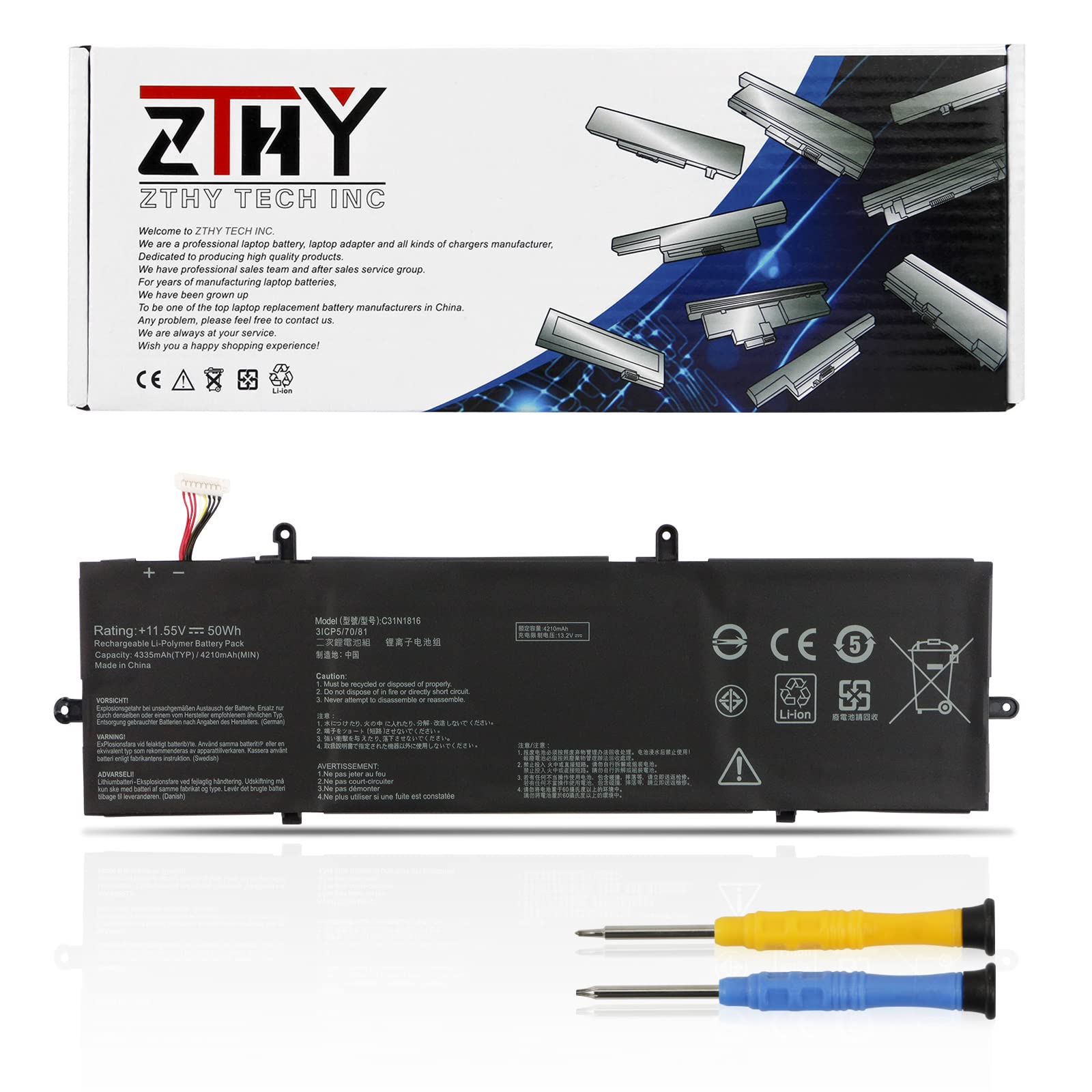 Amazon.com: ZTHY C31N1816 Laptop Battery Replacement for ASUS Flip
