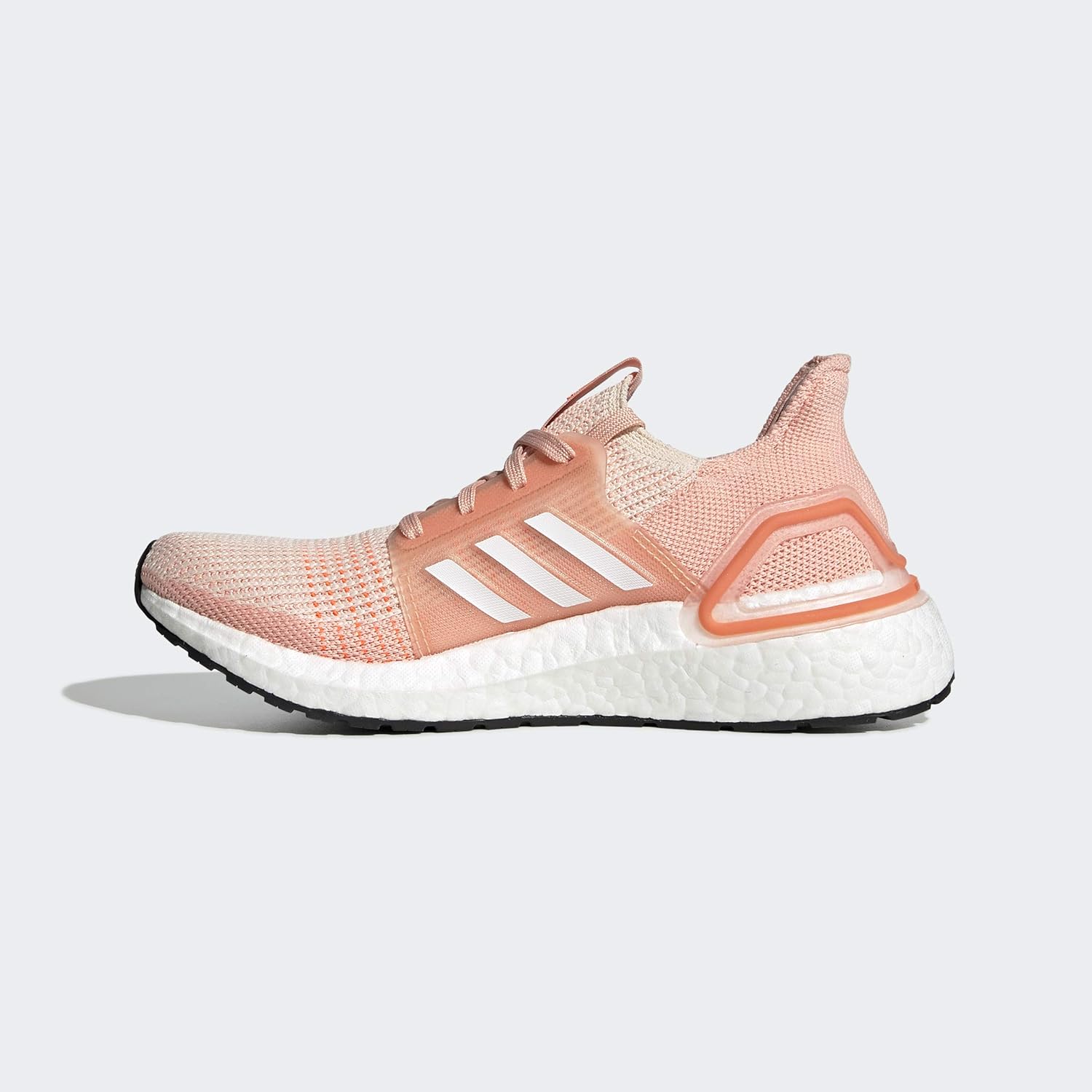 adidas Unisex-Kid's Ultraboost 19 Running Shoe, Linen/White/Glow Pink, 3.5 M US Big Kid