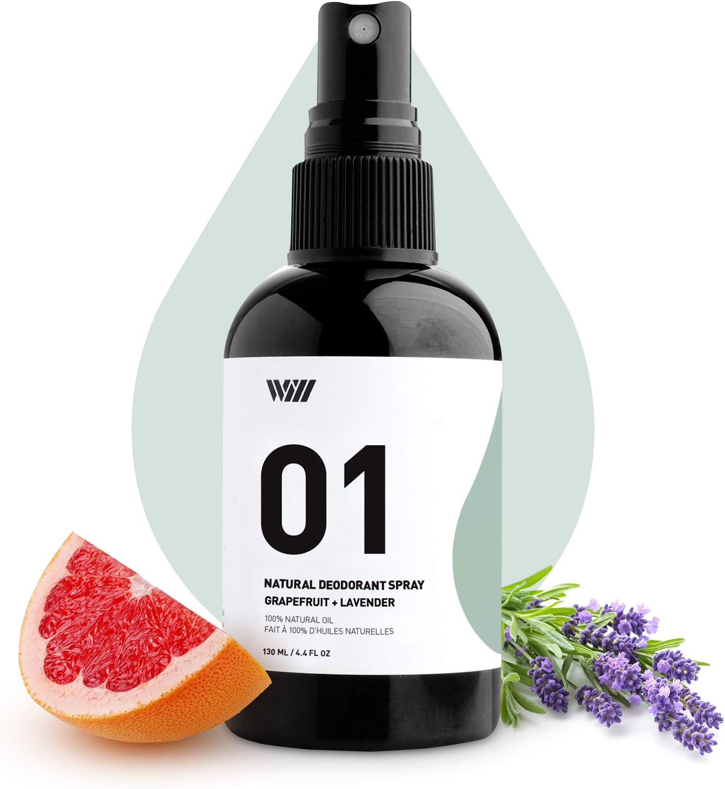 01 Natural Deodorant Spray, Aluminum Free Deodorant Spray, Organic Deodorant Spray for Men and Women, Non Toxic Deodorant (Grapefruit Lavender) - Way of Will…