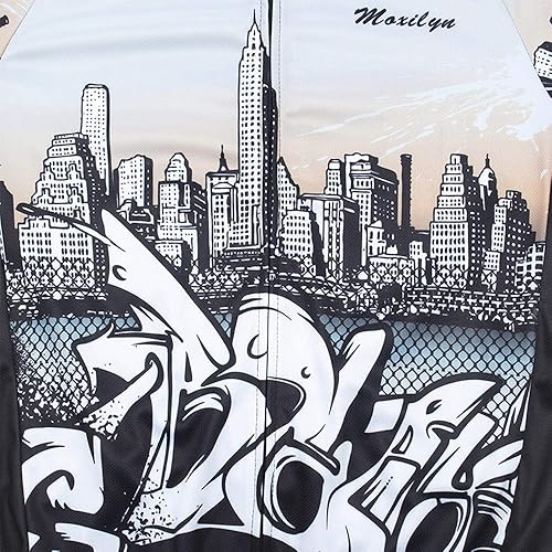 Miniatura 3 de MOXILYN Camiseta de ciclismo para hombre, kit de ciclismo de MTB y pantalones cortos de ciclismo con almohadilla de gel 20D, conjunto de ropa de