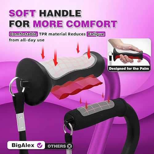 Miniatura 4 de BigAlex Bastón ligero para caminar, mango suave para personas mayores, palo portátil plegable ajustable para mujeres y hombres, ayuda de movilidad