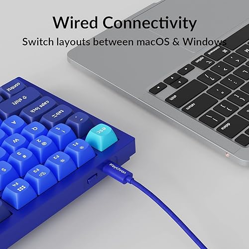 Miniatura 7 de Keychron Q3 Wired Custom Mechanical Keyboard Knob Version, TKL Tenkeyless QMK/VIA Programmable Macro with Hot-swappable Gateron G Pro Red Switch