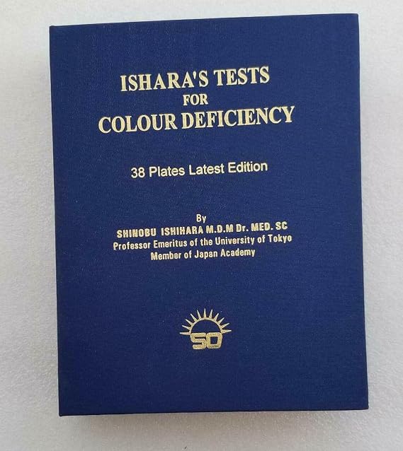 Color Blindness Ishihara Vision Testing 38 Charts | Color Deficiency Test Book with Numbers | Ishihara Plates for Testing All Forms of Color BlindnessBy Shinobu Ishihara Japanese Surgeon (Blue)