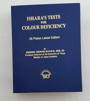 Color Blindness Ishihara Vision Testing 38 Charts | Color Deficiency Test Book with Numbers | Ishihara Plates for Testing All Forms of Color BlindnessBy Shinobu Ishihara Japanese Surgeon (Blue)