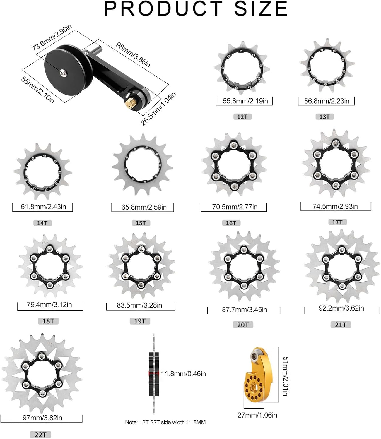 Single Speed Conversion Kits Bicycles Single Speed Adjuster Converter Chain Guide Cassettes Cogs Bike Chain Tensioner