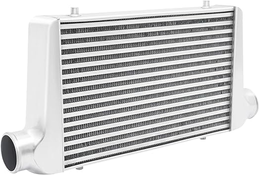 Universal Front Mount Intercooler, 3" Inlet/Outlet Aluminum Turbo Intercooler, Overall size 25"x12"x3", Coresize 18"x11.5"x2.5" 3" Inlet/Outlet, 25"x12"x3"