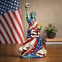 Odulut Statue of Liberty 250th Anniversary Ornament 1776-2026 - Patriotic Resin Figurine for Independence Day, Veterans Day Decor