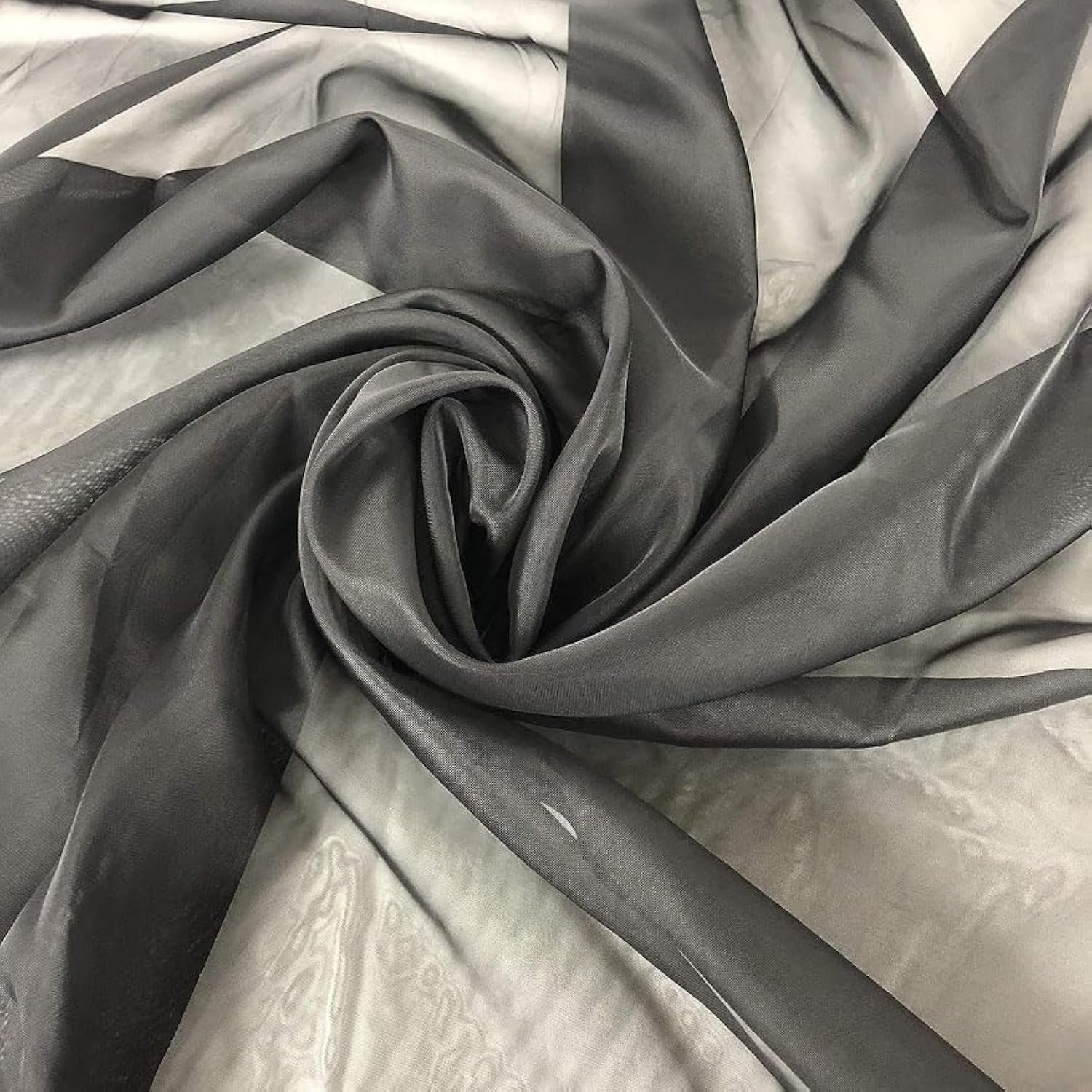 Megachest Wedding Drape Voile Fabric 58 Inches Wide DIY Material (Black, 5 Meters Long)