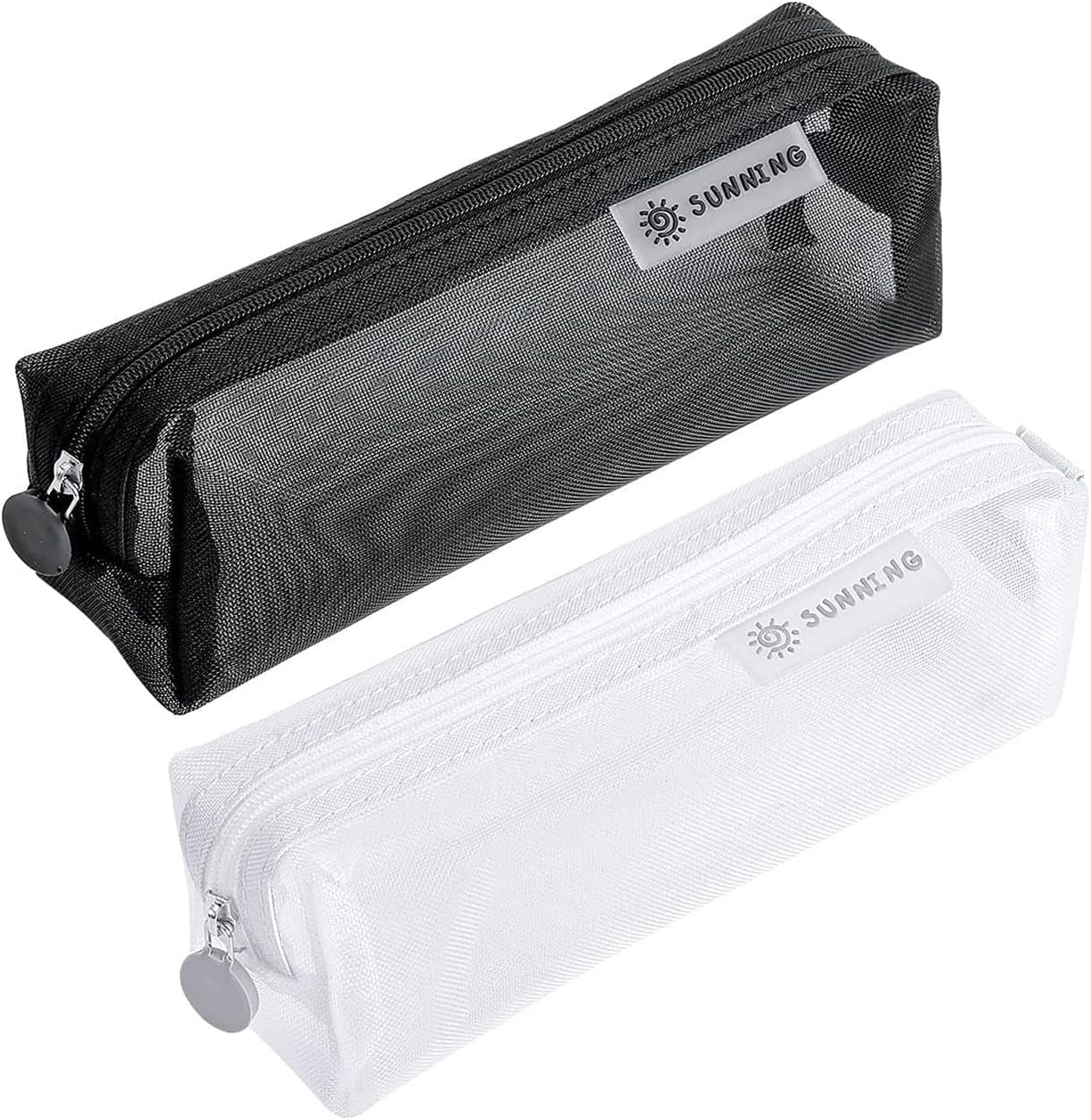 P PIPITA2 Pcs Mesh Pencil Case, Pencil Pouch Exam Mesh Pencil Bags,Pencil Case for Students Study Makeup Travel Exams Office,Students Zipper Pencil Storage Pouch for Boys and Girls