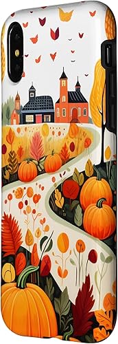 Miniatura 8 de iPhone 12 mini hojas otoño calabaza patrón otoño color hojas caso