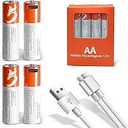 Pilha AA Pilha Recarregável AA 2600mah Bateria 1,5v Bateria 1,5v Original 4 Unidades Comum