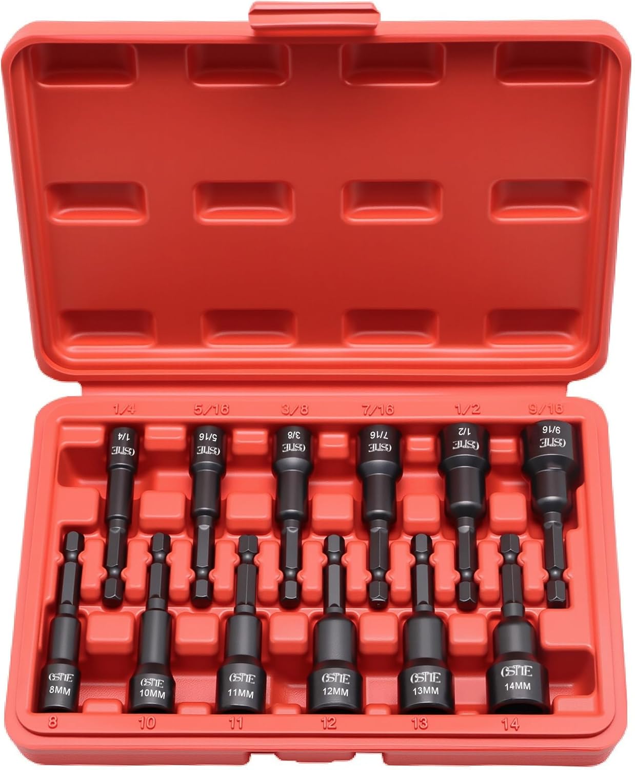 Gifts for Men, 12-Piece Magnetic Nut Driver Set, The Ultimate DIY & Repair Kit, Impact Ready with 1/4” Hex Shank, SAE & Metric, Premium Cr-V Steel Quick-Change Set