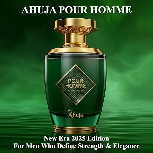 Miniatura 2 de AHUJA Pour Homme Eau de Parfum para hombre, 3.4 onzas líquidas, fragancia de larga duración para hombre con notas cítricas y afrutadas, colonia