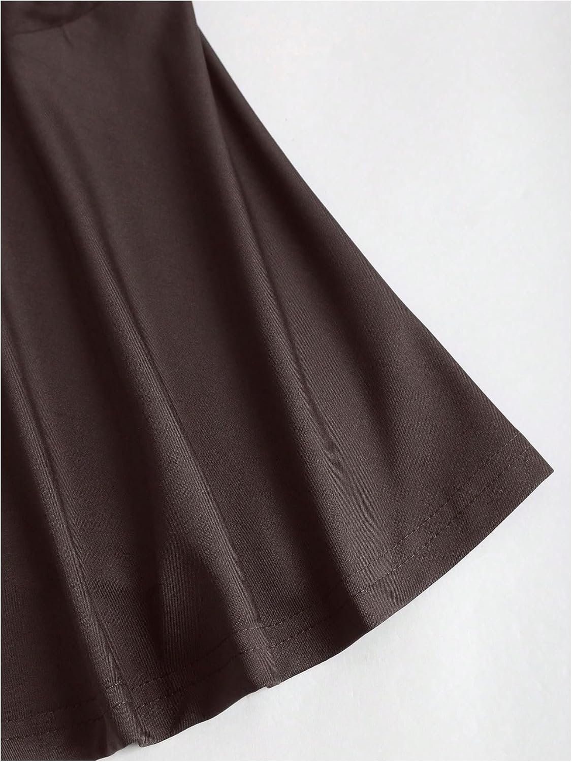 MakeMeChic Women's Fall Mini Dress Sleeveless Ruched A Line Ruffle Asymmetrical Dresses - Image 5