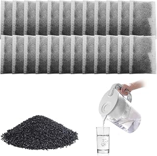 60 piezas Filtros de agua de carbón activado, Filtro de agua para filtrode carbón activo, Filtrodecarbón activo, Filtrode agua de carbónactivo, Bolsas de filtro de carbónactivo