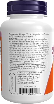 Now Supplements, Phosphatidyl Serine 100 mg, 120 Veg Capsules