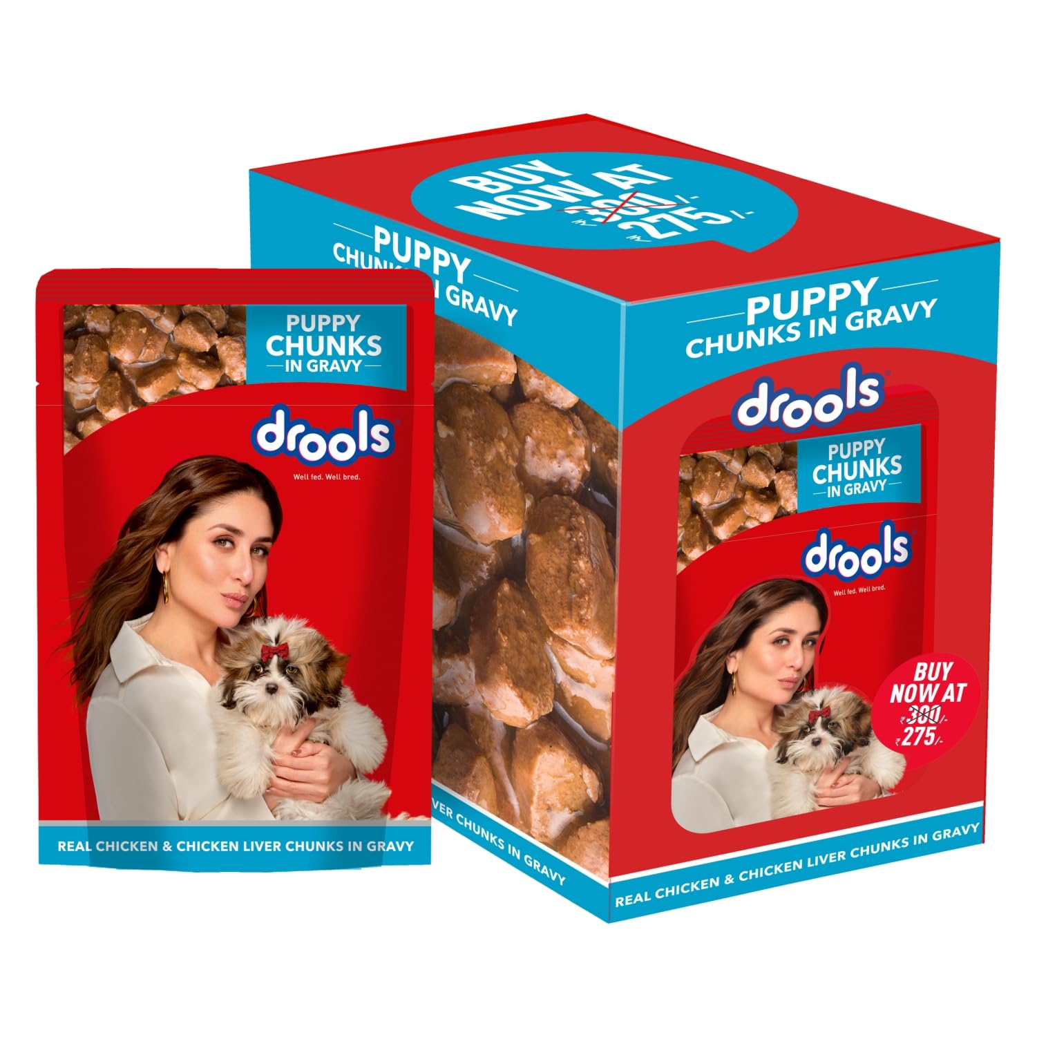 Drools Puppy Wet Dog Food Real Chicken and Chicken Liver Chunks Gravy 0.9 Kg (6 X 150g) Pack of 6-picture-4