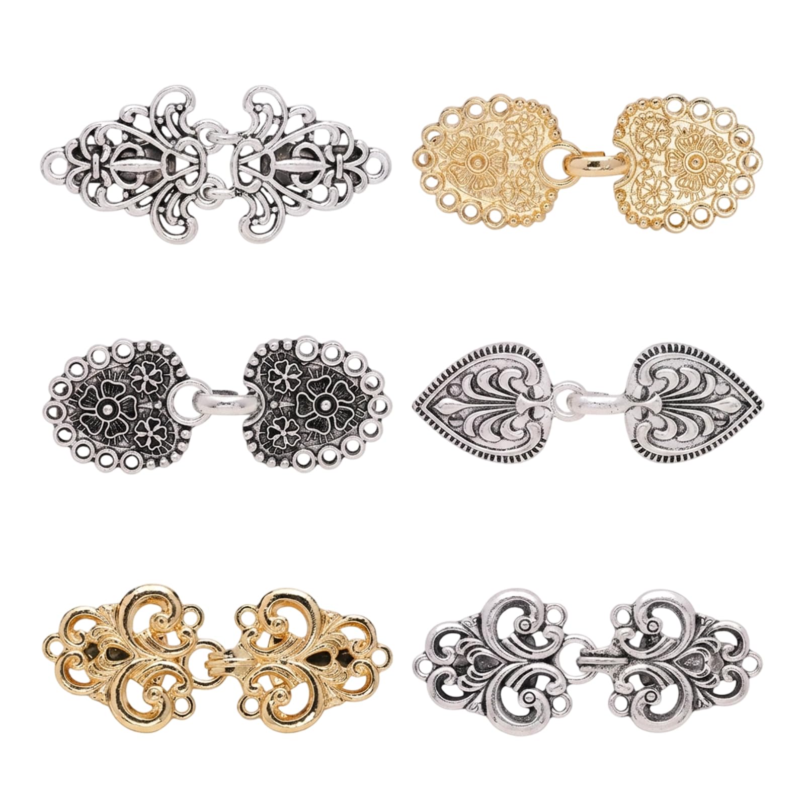 Cinch Clips, Cinch Clips for Clothes, Vintage Fashion Accessories, Set of 6 Retro Collar Clips, Elegant Outfit Coordination, Formal Event Styling, Seasonal Wardrobe Accessorising, Gift-Giving Occasion