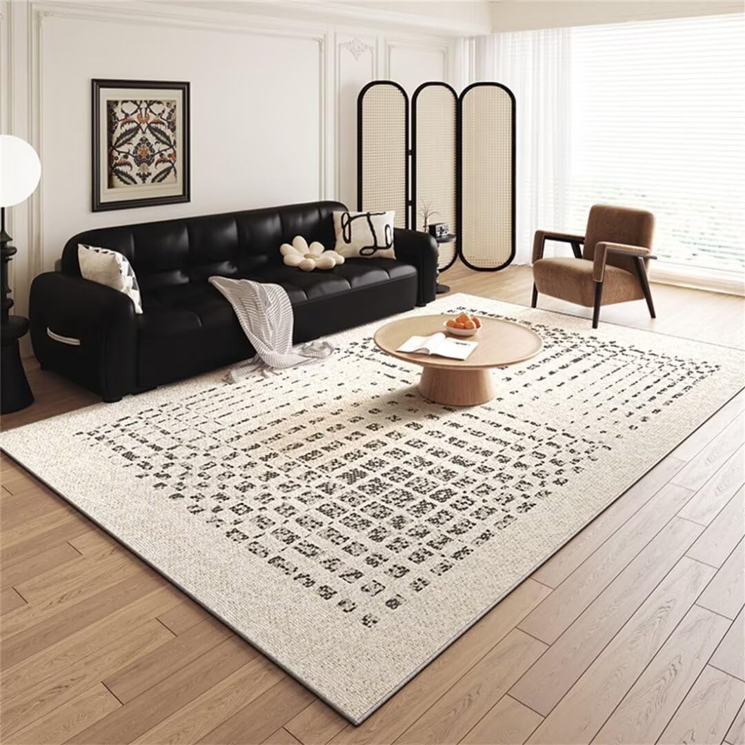 Tapis de salon simple gris 160x200cm résistant usure et sécurisé