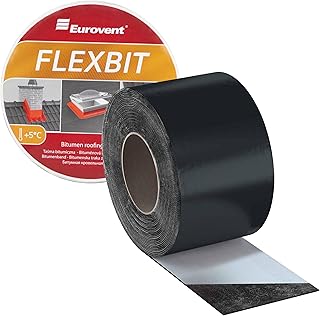 Eurovent® FLEXBIT 100mm x 10lfm Dachdeckerband Bitumenband Abdichtband selbstklebendes Reparaturband (Anthrazit (RAL7016))