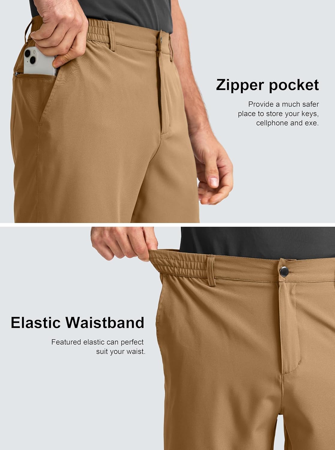 G Gradual Men's Casual Shorts 7" Lightweight Golf Shorts for Men Stretch with 3 Pockets Quick Dry Breathable Work Shorts - Image 5