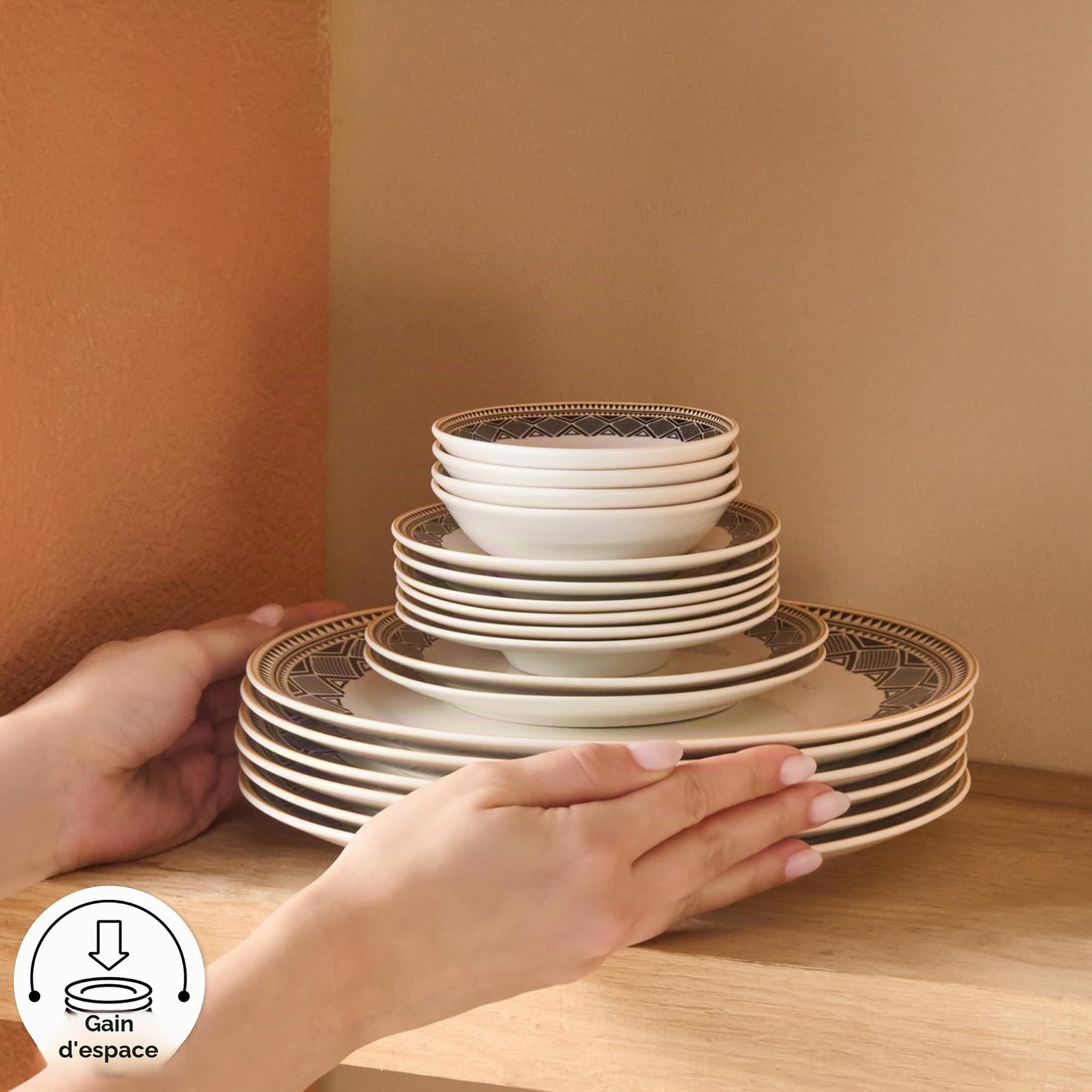 KARACA Globe Ensemble de rangement pour petit déjeuner 26 pièces 6 personnes