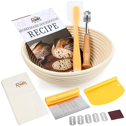 Complete Sourdough Bread Baking Supplies Kit - Easy Recipe Guide, Large 10