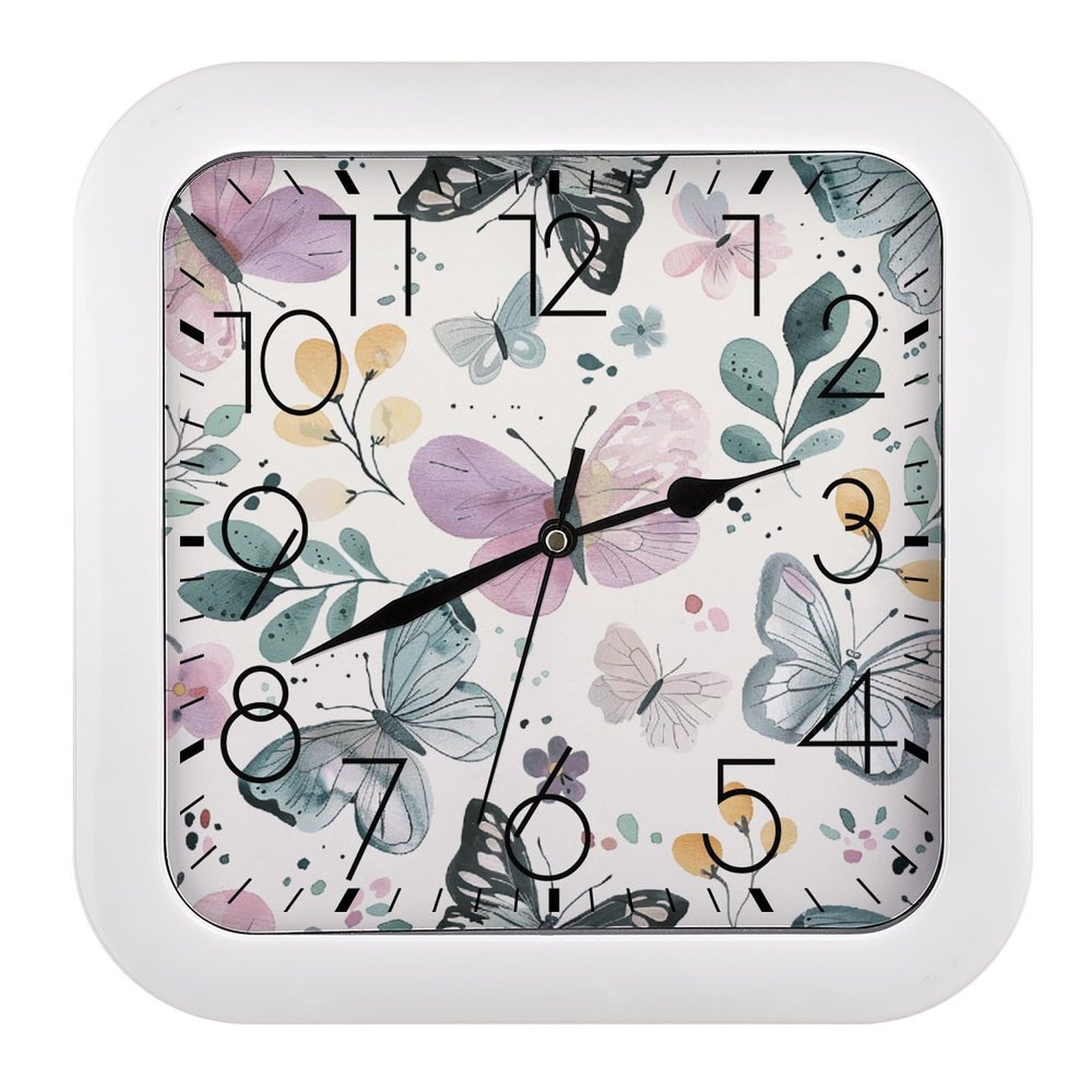 Horloge murale silencieuse carrée lisible pour supprimer le tic-tac