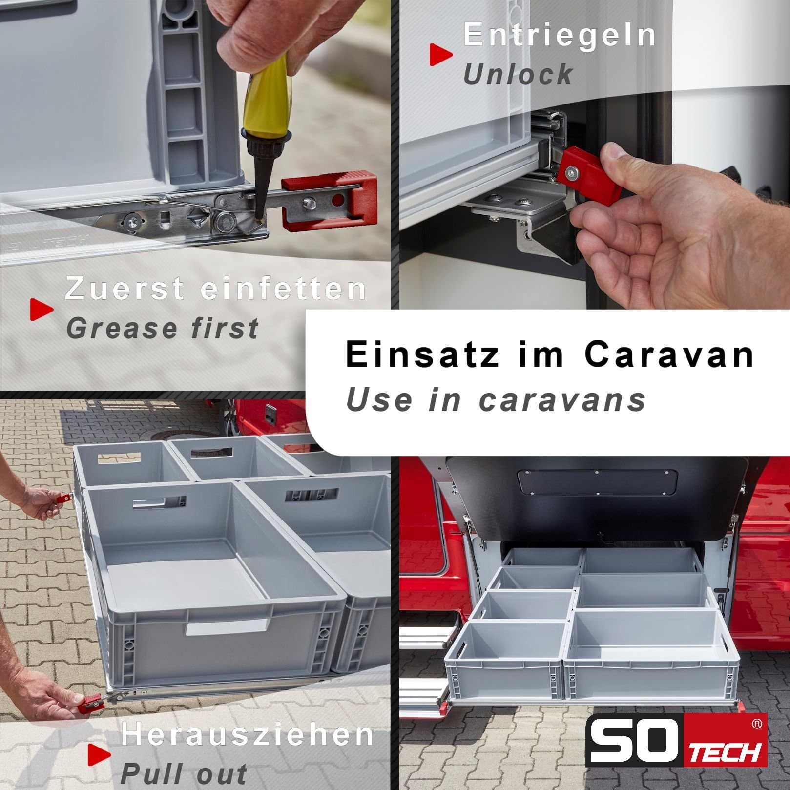 SOTECH 1 coppia di guide per VarioSlide KV2-100-H53-L1200-EH 1200 mm
