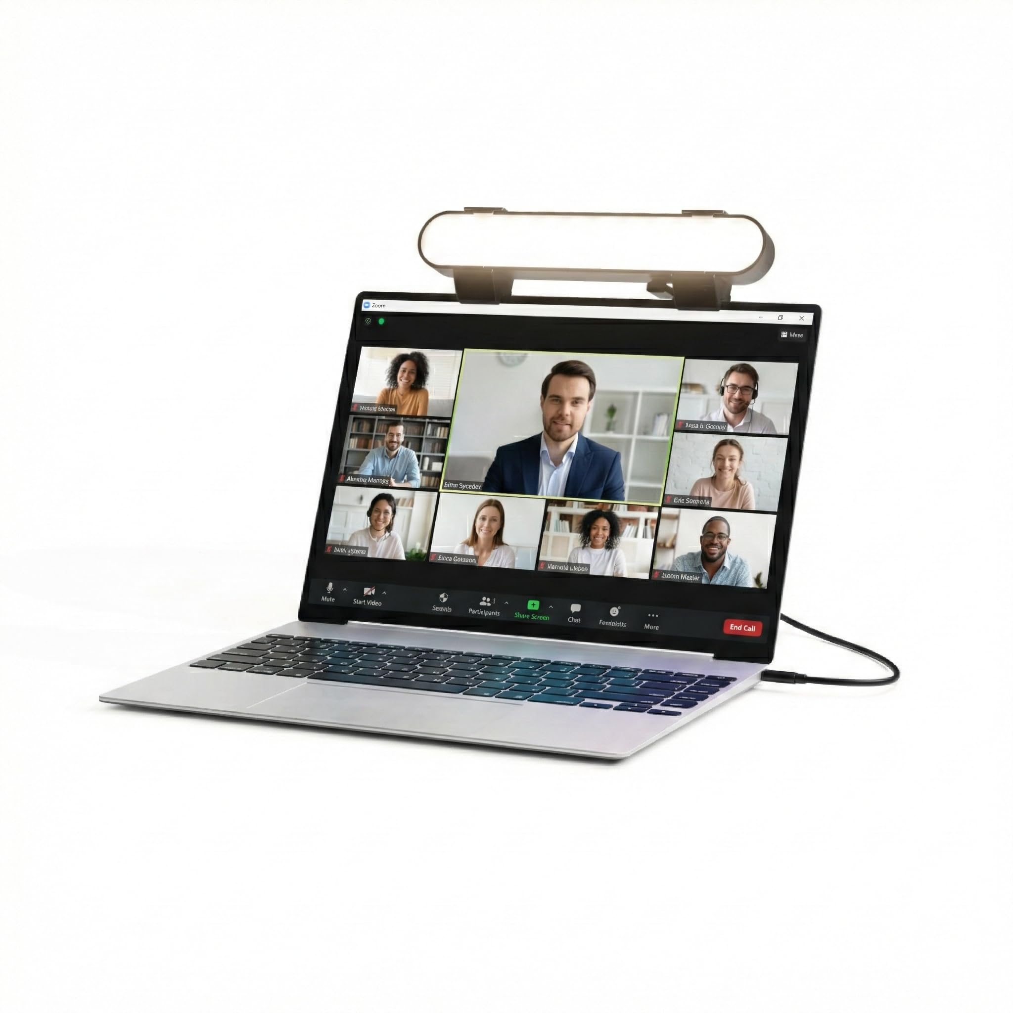 HumanCentric Illuminazione per videoconferenze, luce per webcam solo per computer portatile