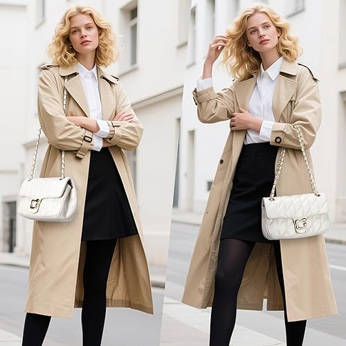 Miniatura 2 de Bolso cruzado acolchado para mujer a la moda, bolso de hombro para mujer, bolso de mano de cuero de diseñador de noche con correa de cadena