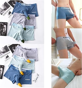 3-pack Men's Elephant Underwear Cotton Open Hole Boxer Briefs Cool Breathable Boxers Short Mid-rise Pants Briefs