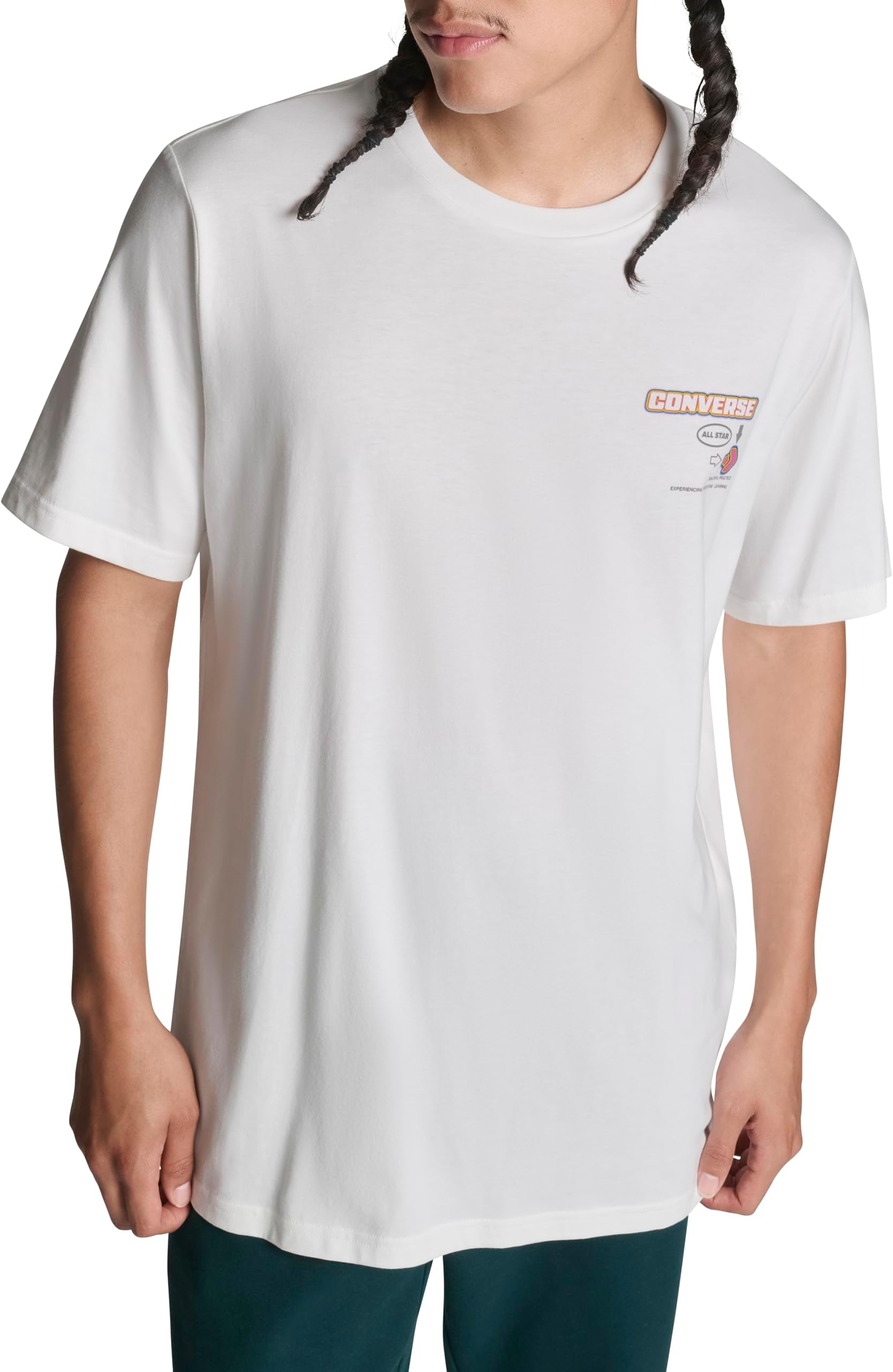 - Converse Mens Small Star Chevron Logo Tee