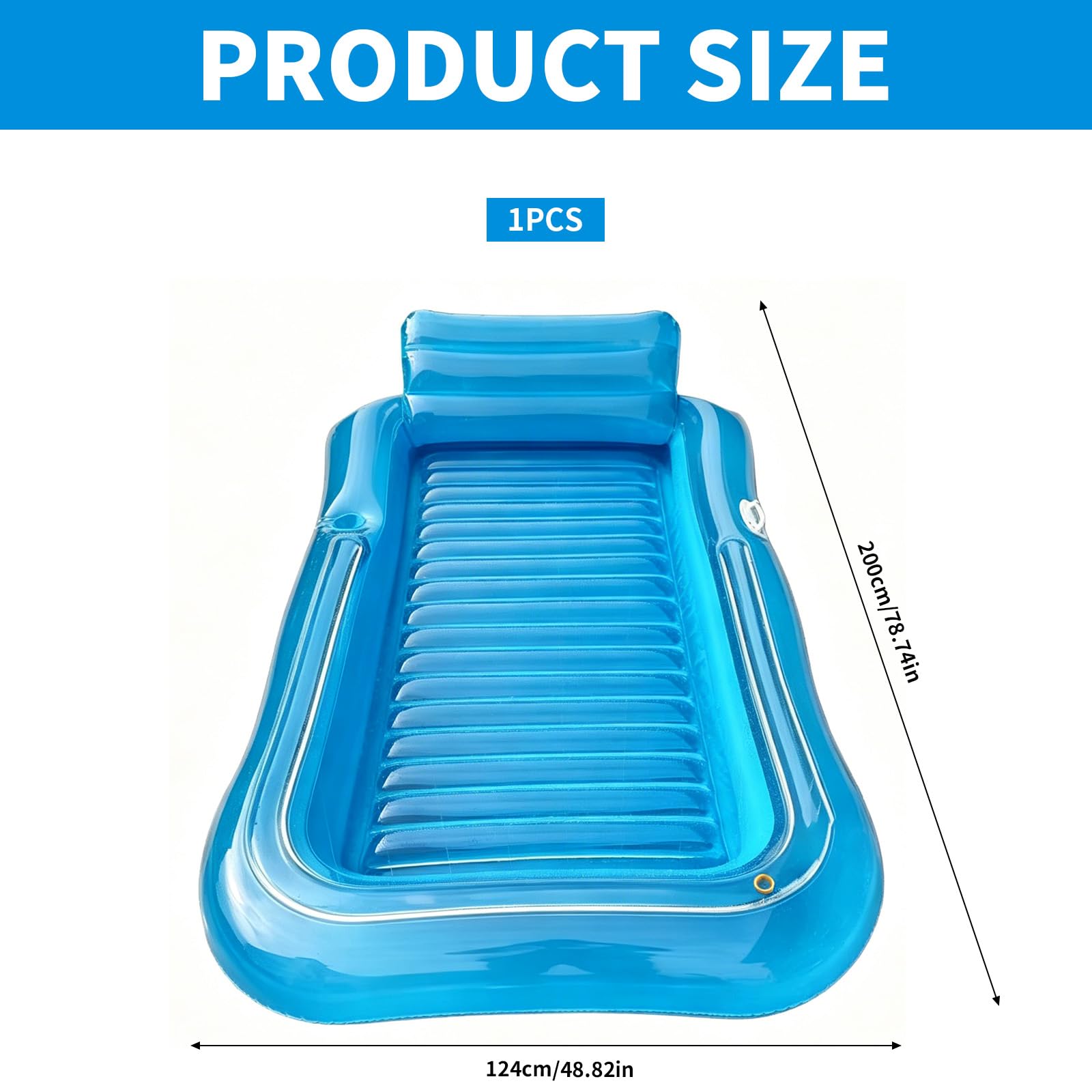 Colchoneta Piscina,Colchoneta Inflable Piscina,Flotador Inflable para Alberca Bronceadora,Colchón Hinchable para Piscina para Adultos,para Piscina,Broncearse,Playa y Lagos