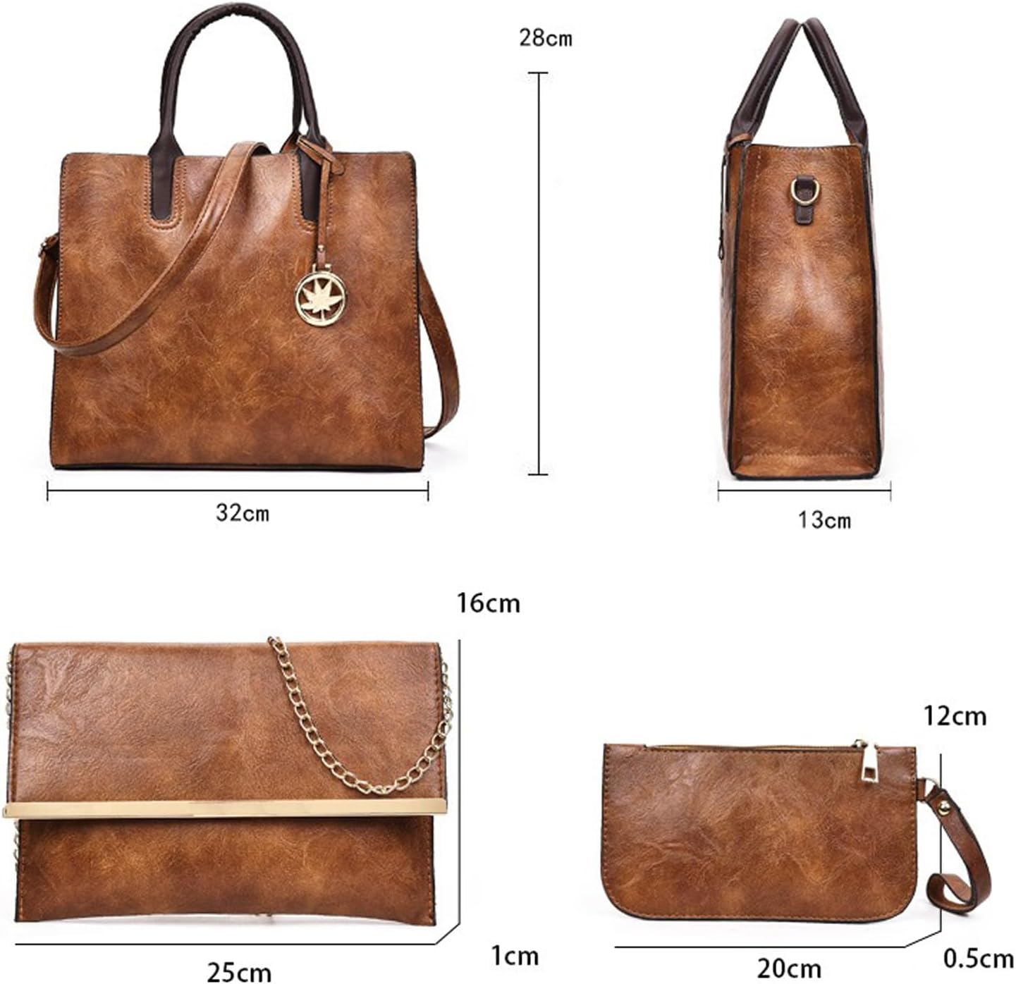 Dameshandtas 4 stks / set Vrouwelijke schoudertas Kaarthouder Dames Crossbody Tas kopen vanaf een prijs van 26