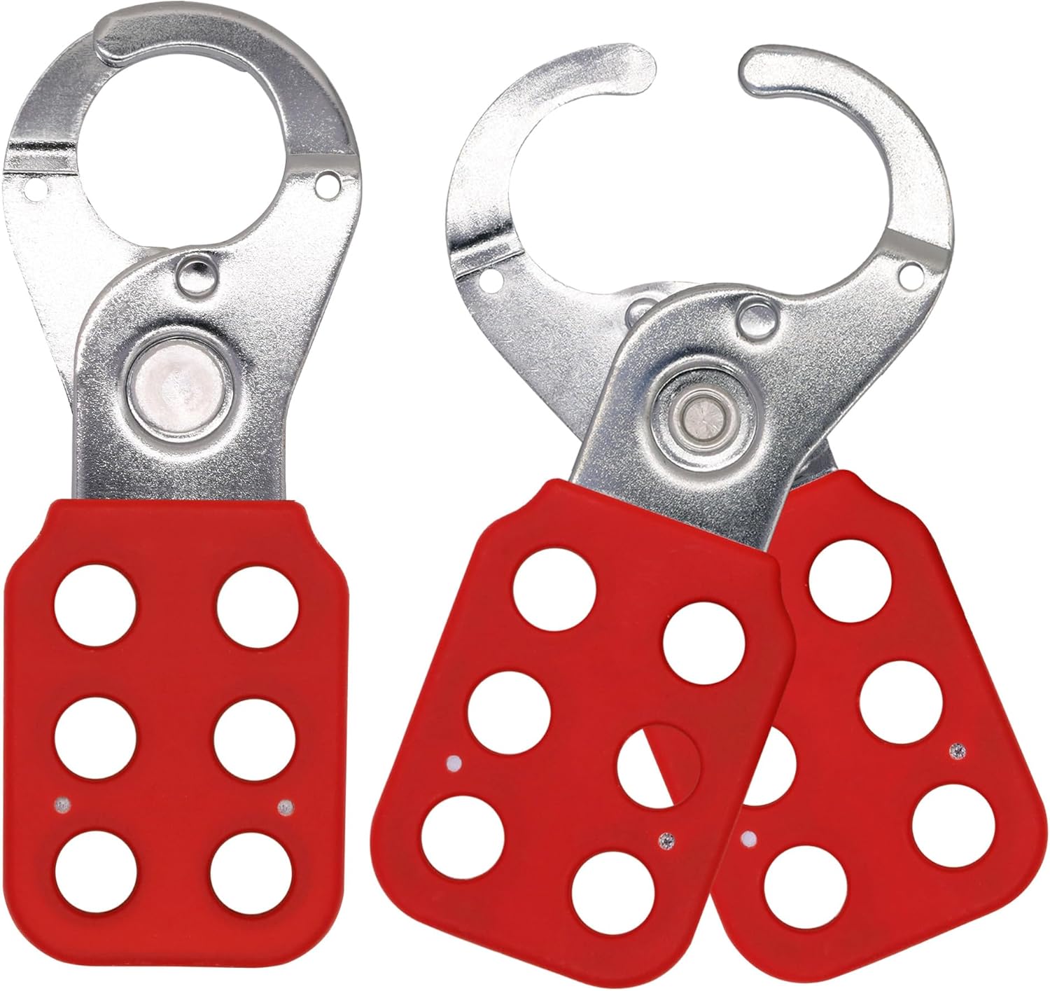 Lockout Tagout Hasp - 2 Pack Stainless Steel Lockout Hasp, Nylon Handle, Tamper-Proof and Impact-Resistant Loto Hasp, 1 inch Jaw Diameter