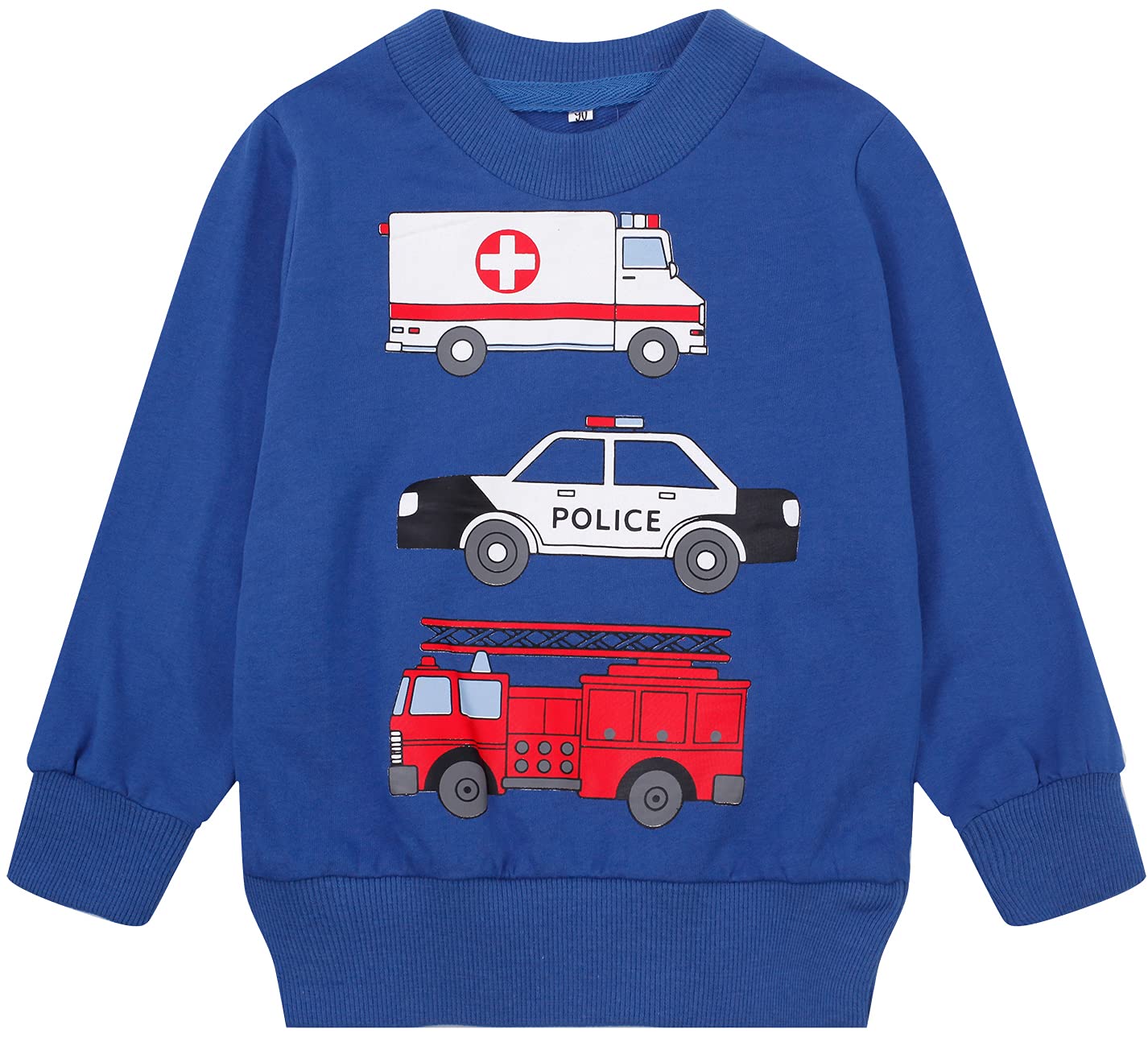 Akyzic Toddler Boys Sweatshirts Cotton Crewneck Truck Shirt Dinosaur Long Sleeve Pullover Tops Tees 2-8T